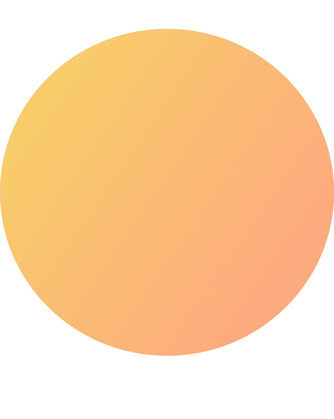 Decorative bubble element for SmartAgenda app showcase